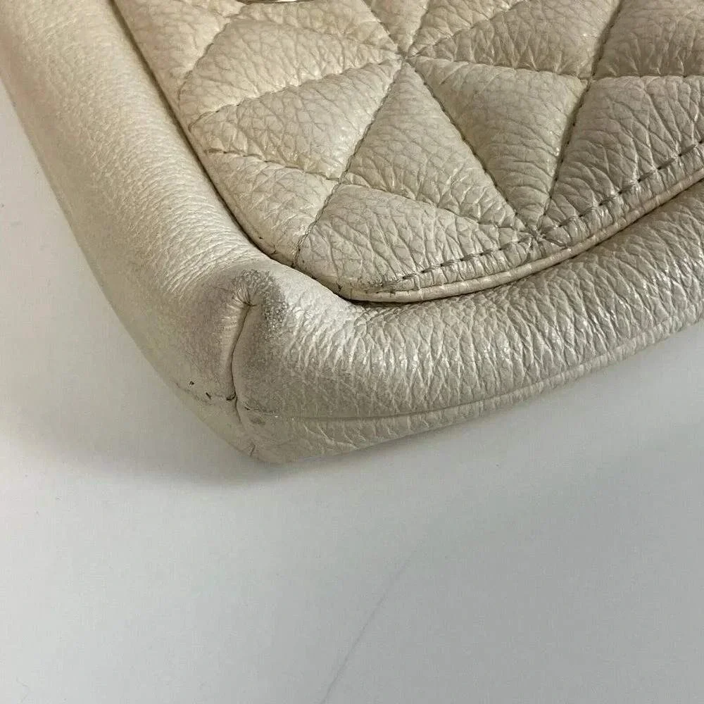 Kate Spade Natalia Quilted Leather Crossbody Purse S Ivory Flap Bag Turn-Lock